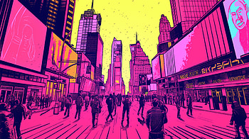 Vibrant Times Square New York, New York, Times Square HD wallpaper