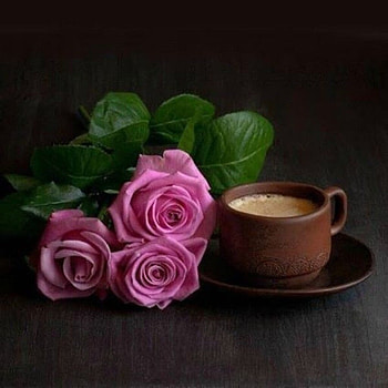 Good Morning Coffee, Roses, Coffee, Bouquet, Drink HD wallpaper