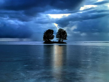 lost inthe blue, blue, lost HD wallpaper