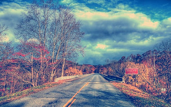 Road, made, nature, man HD wallpaper