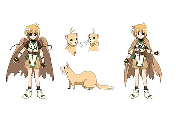Yuuno Artwork, animal, artwork, magical girl lyrical nanoha, anime, other, ferret, scriya, yuuno HD wallpaper