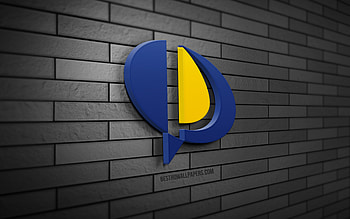 Palit 3D logo, , gray brickwall, creative, brands, Palit logo, 3D art, Palit HD wallpaper