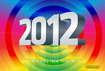 2012, holiday, abstract, rainbow, time, new year HD wallpaper