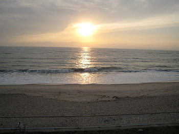 Sunrise, paradise, beach HD wallpaper