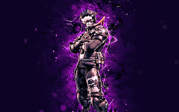 Skull Variant Supersonic, , violet neon lights, Fortnite Battle Royale, Fortnite characters, Skull Variant Supersonic Skin, Fortnite, Skull Variant Supersonic Fortnite HD wallpaper