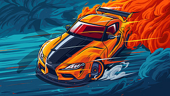 Toyota Supra Artwork, toyota-supra, toyota, cars, artwork, artist, behance HD wallpaper