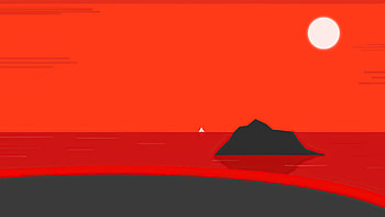 Red Beach Minimal , artist, artwork, digital-art, minimalism, minimalist, deviantart HD wallpaper