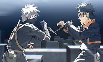 Kakashi & Obito, Obito Uchiha, Kakashi Hatake, Anime, Naruto HD wallpaper