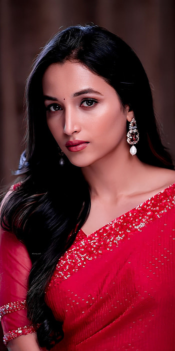 Srinidhi Shetty, eye, head, actress, beauty, saree HD phone wallpaper
