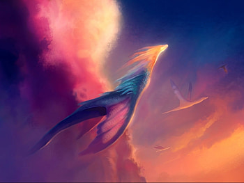 Fantasy, Dragons, Clouds HD wallpaper