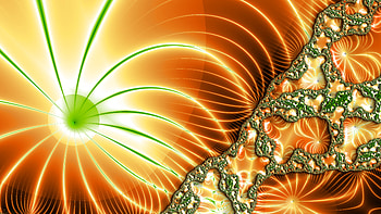 Trippy Psychedelic Fractal, trippy, psychedelic, aesthetic, orange (Color), Abstract, fractal HD wallpaper