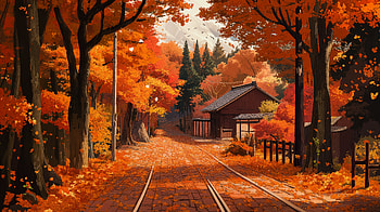 Vibrant Autumn Leaves: A Stunning Ultra, Autumn, autumn leaves, landscape, tree, orange (Color) HD wallpaper