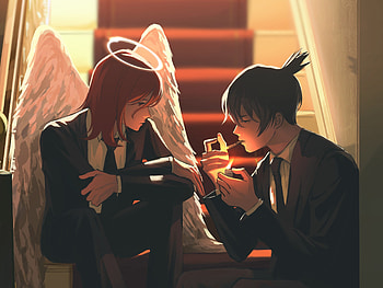 Angel Devil & Aki Hayakawa, Aki Hayakawa, Angel Devil (Chainsaw Man), Anime, Chainsaw Man HD wallpaper