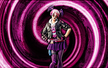 Callisto, purple grunge background, Fortnite, vortex, Fortnite characters, Callisto Skin, Fortnite Battle Royale, Callisto Fortnite HD wallpaper