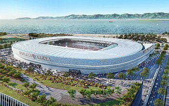 Cagliari Sardinia, Aerial view, Soccer stadium, Italian football HD wallpaper