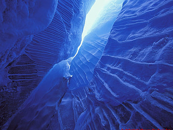 winter sky, winter, blue, frozen, landscape, cold, cave, ice HD wallpaper