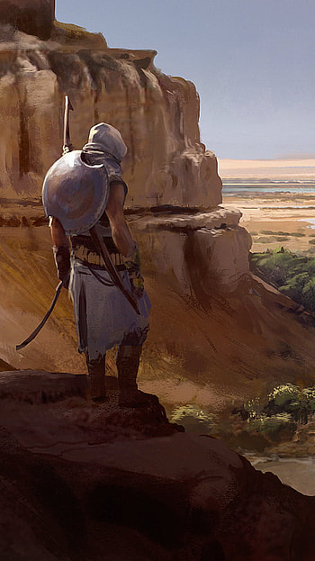 Assassin's Creed, landscape, video game, Assassin's Creed Origins HD phone wallpaper