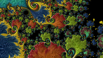 Trippy Psychedelic Fractal, trippy, psychedelic, trance, blue, dark, Abstract, fractal, abstract blue HD wallpaper