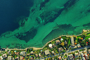 Nature, Sea, Building, View From Above, Coast HD wallpaper