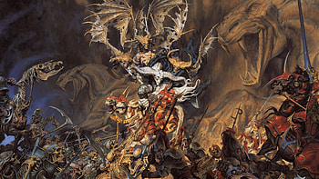 Fantasy, Horses, Skeletons, Battle, Demon, Warriors, Undead HD wallpaper