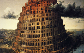 Tower of Bable, old, abstract, fantasy, tower HD wallpaper