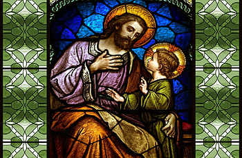 St. Joseph and Jesus, Saint, Boy, Joseph, Jesus HD wallpaper