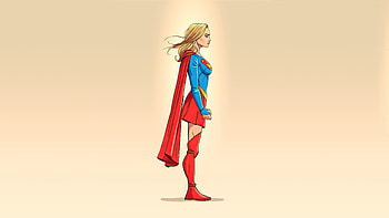 Supergirl Minimalism , supergirl, superheroes, artwork, artist, minimalism HD wallpaper