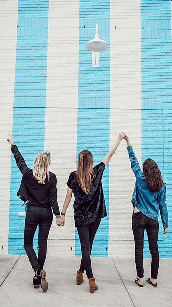 3 Friends, Girls, Best Friends HD phone wallpaper
