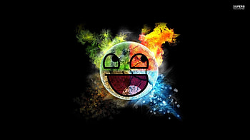 Colorful Awesome Face - Meme - HD wallpaper