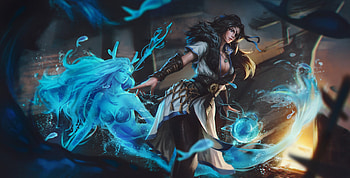 Fantasy girls, fantasy, blue, frumusete, mhsea, girl, creature, water HD wallpaper
