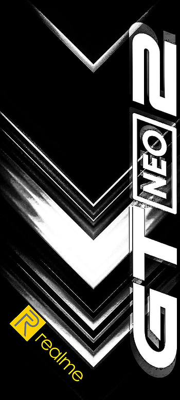 Realme GT 2 neo b/n, pantalla, logo, fondos, gt2neo HD phone wallpaper
