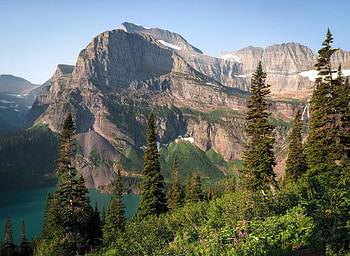 Nature, Sky, Mountains, Rocks, Lake, Fir, Spruce HD wallpaper
