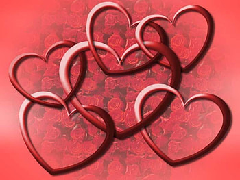 Hearts, abstract HD wallpaper