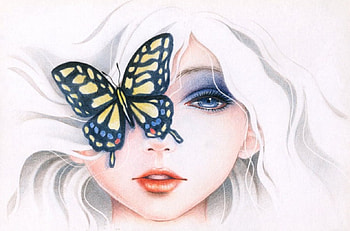 Butterfly Girl, girl, abstract, butterfly, fantasy HD wallpaper