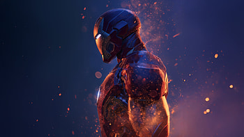 Iron Man Avenger In Red, iron-man, superheroes, artwork, art, digital-art, ai HD wallpaper