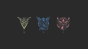 Pokemon Go Teams Minimalism, team-valor, team-instinct, team-mystic, pokemon-go, pokemon, minimalism, games, deviantart HD wallpaper