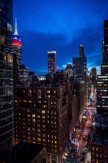 Cities, City, Building, Road, Evening HD phone wallpaper