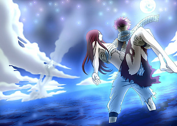 Natsu and Erza, Fairy Tail HD wallpaper