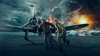Midway, plane, men, battle HD wallpaper