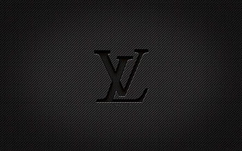 Louis Vuitton carbon logo, , grunge art, carbon background, creative, Louis Vuitton black logo, brands, Louis Vuitton logo, Louis Vuitton HD wallpaper