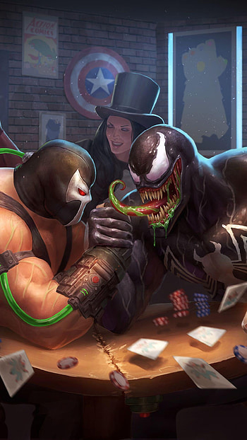 Bane vs Venom, Arm Wrestling HD phone wallpaper