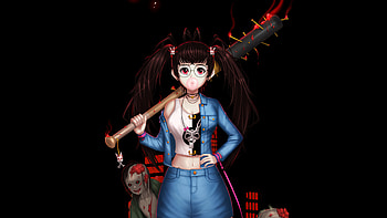 Zombie Fighter Girl , anime-girl, anime, artist, artwork, digital-art, artstation HD wallpaper