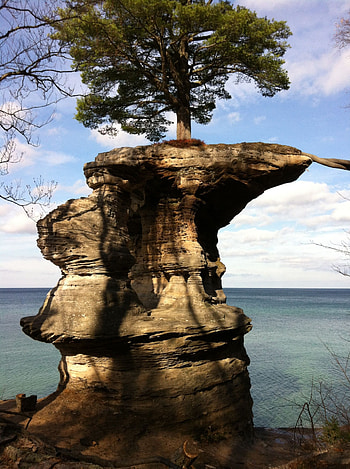 Lake Superior, Rock growth, Places to go, Love HD phone wallpaper