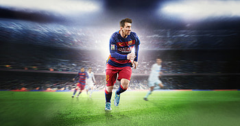 Lionel Messi, Footballer, FIFA 16, EA sports, video game HD wallpaper