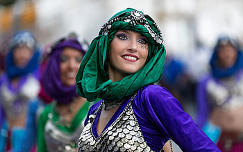 Brasil carnival, green, vicente concha, blue, girl, woman HD wallpaper