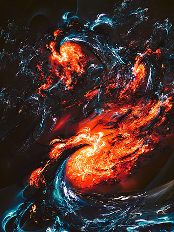 Abstract, Bright, Fractal, Glow, Clots HD phone wallpaper
