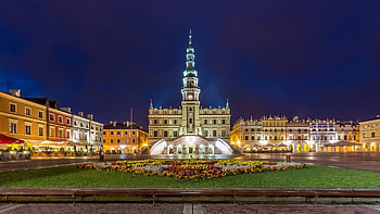 Poznan Town Hall, Poland HD wallpaper