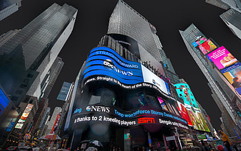 Times Square, New York City, Manhattan skyline, Evening charm HD wallpaper