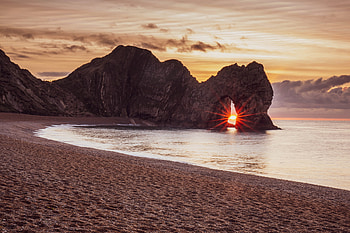 Sunrise And Sunset Coast , sunrise, sunset, nature, sea HD wallpaper