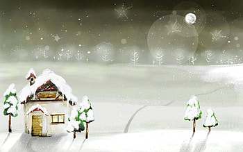 Landscape, Winter, Houses HD wallpaper